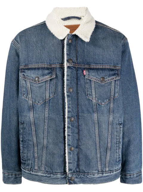 Levi's Type III faux shearling-trim denim jacket