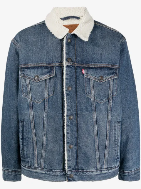 Levi's Type III faux shearling-trim denim jacket