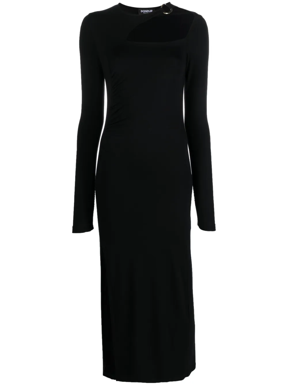 cut-out detail long-sleeve midi dress