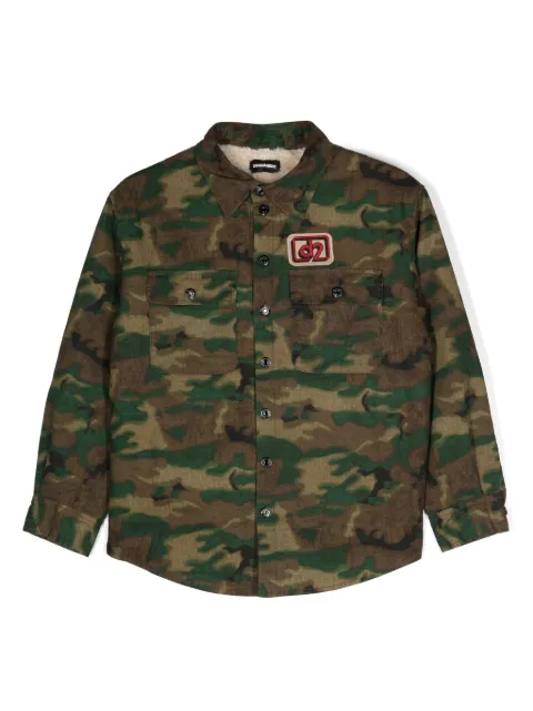 DSQUARED2 KIDS camisa con estampado militar