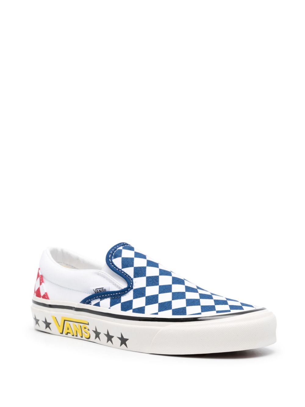 Vans Diamond-check 98 DX slip-on sneakers - Wit