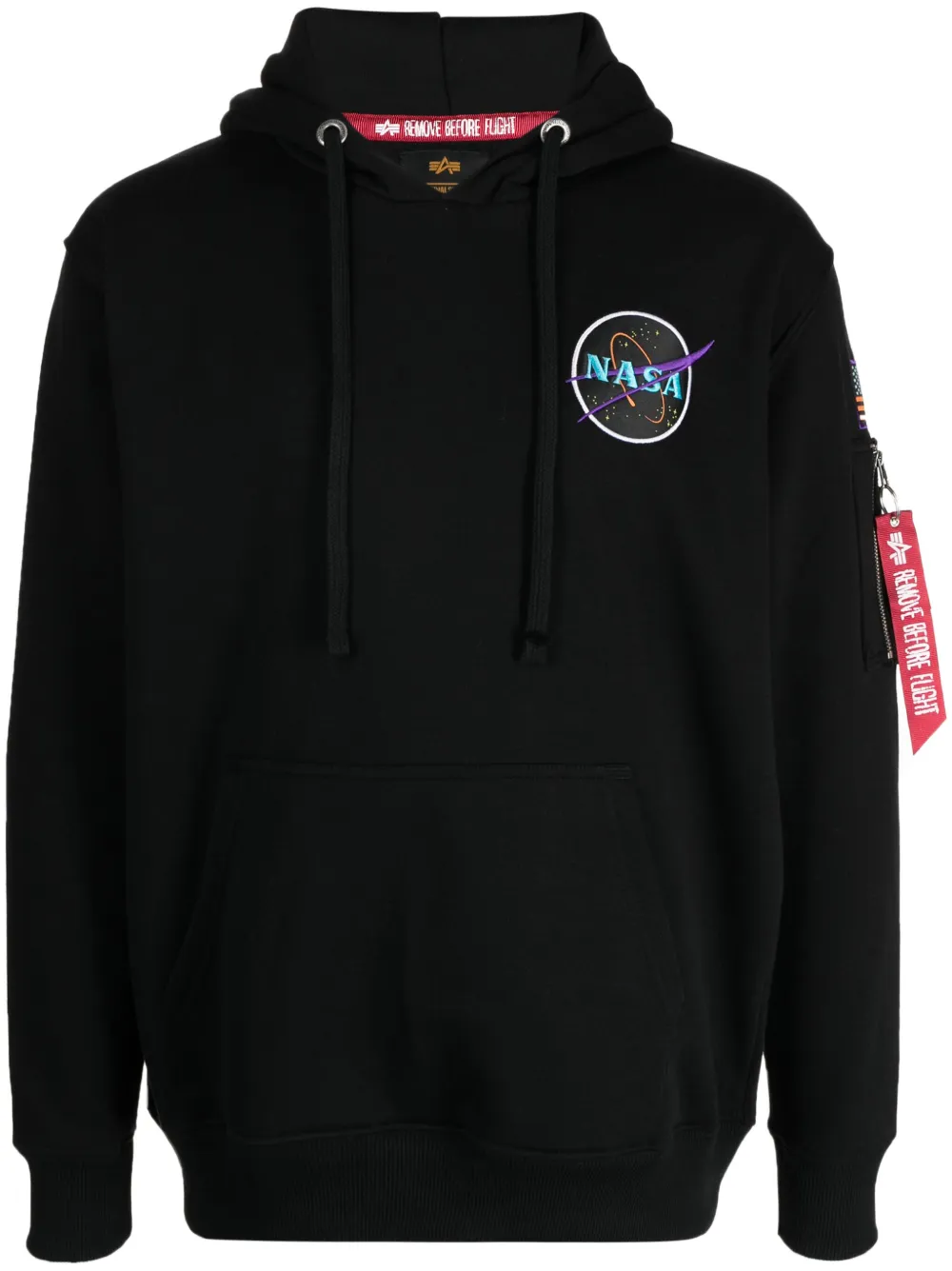 Alpha Industries Hoodie met logopatch Zwart