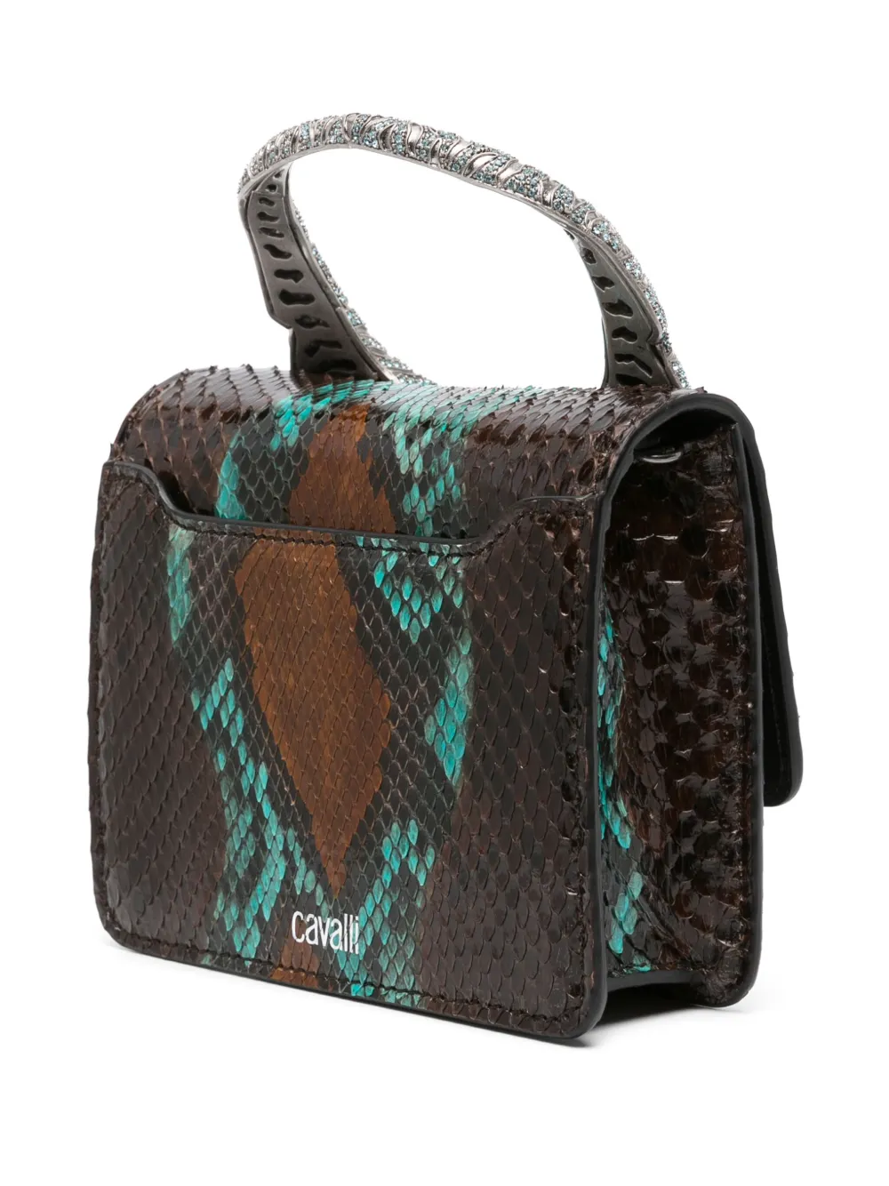 Roberto Cavalli Roar tas verfraaid met kristallen Bruin