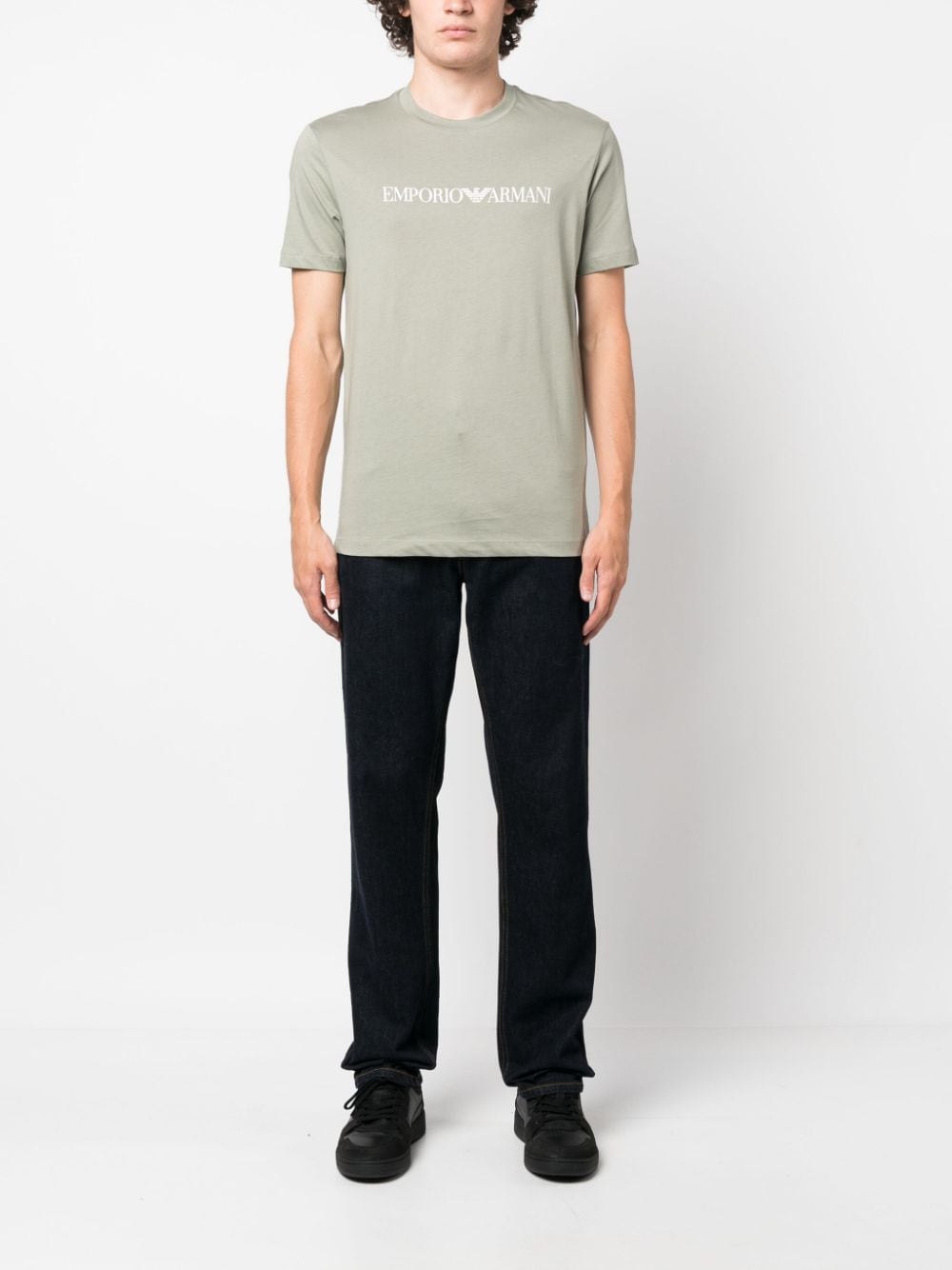 Emporio Armani T-shirt met logoprint - Groen