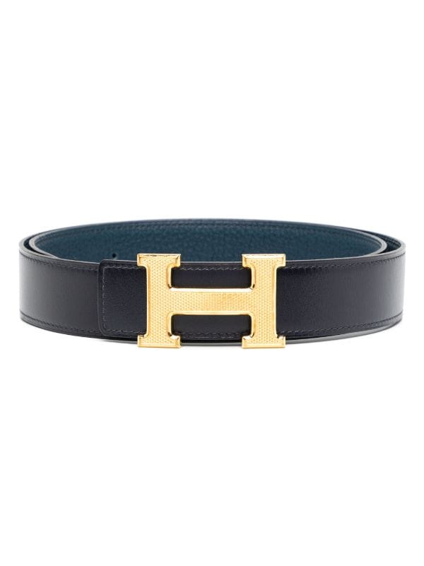 Signature leather belt Louis Vuitton Blue size 100 cm in Leather