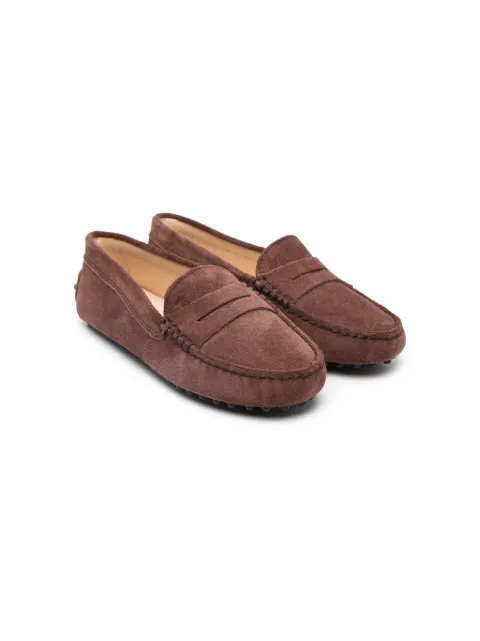 Tod's Kids logo-debossed penny loafers