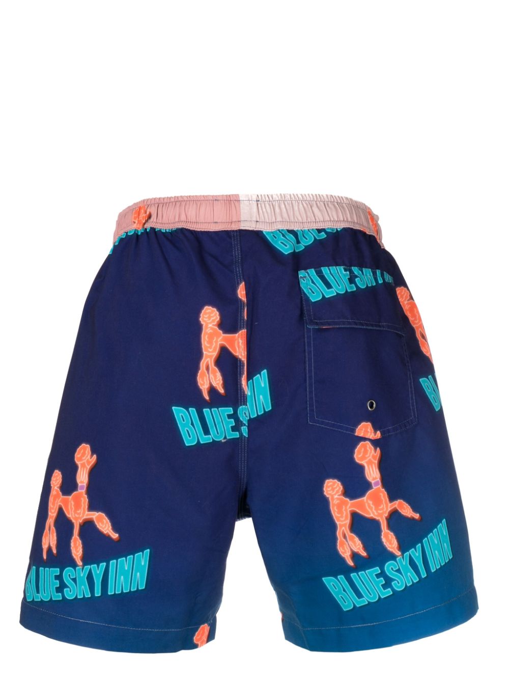 Shop Blue Sky Inn Logo-print Swim Shorts In Blue