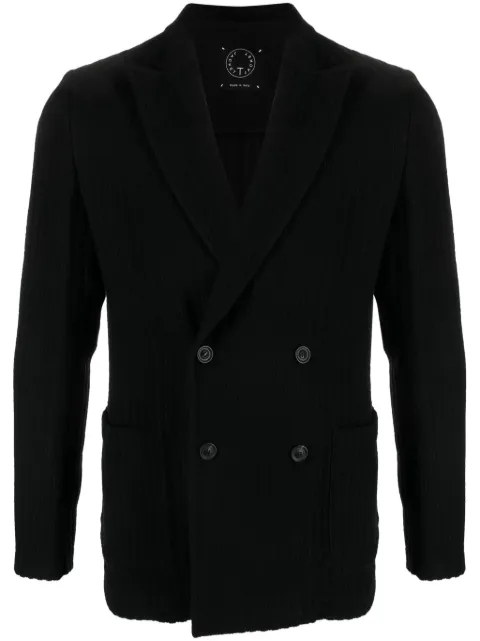 Tonello double-breasted ribbed blazer