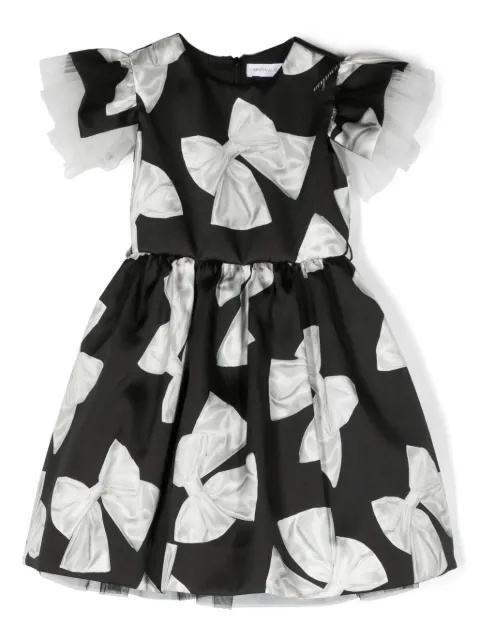 Monnalisa bow-print belted dress