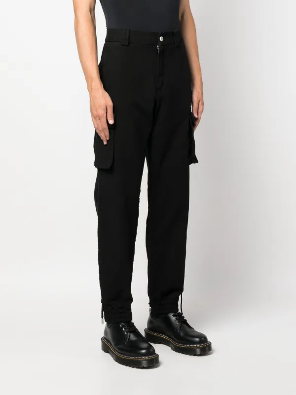 Tapered black sale cargo pants