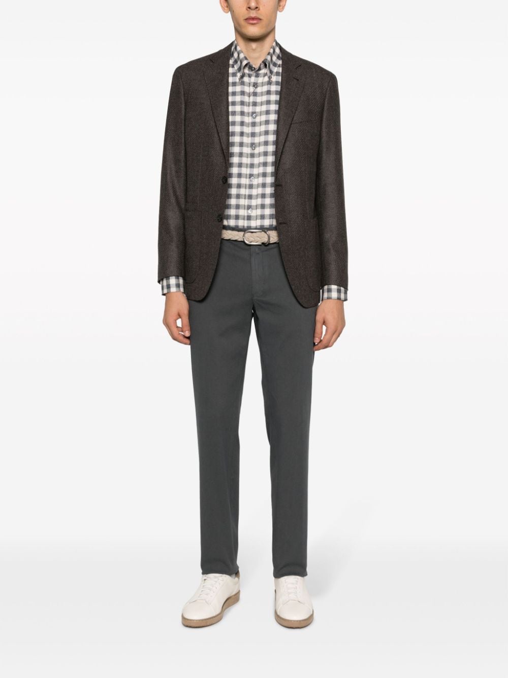 Canali straight-leg tailored trousers - Grijs