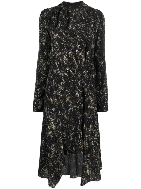 ISABEL MARANT printed silk midi dress