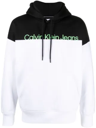 Calvin Klein Jeans two-tone logo-print Hoodie - Farfetch