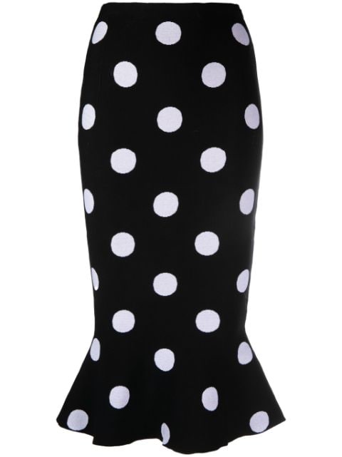 Marni polka-dot pattern midi skirt