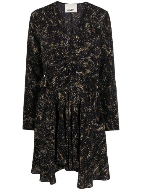 ISABEL MARANT V-neck printed silk dress Women