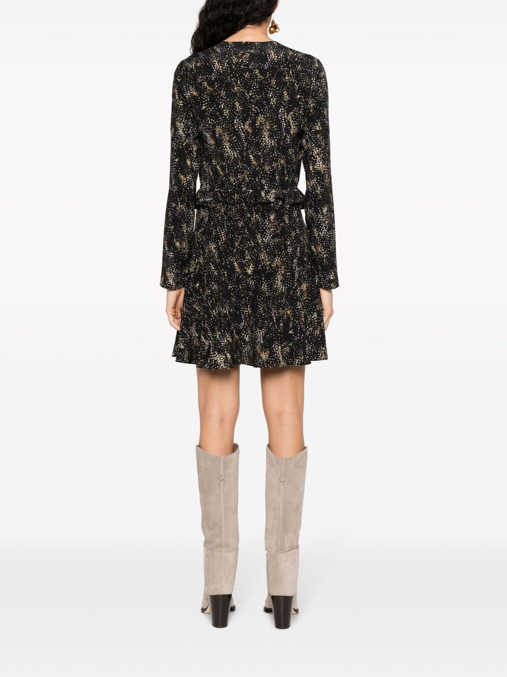 ISABEL MARANT V-neck printed silk dress Women