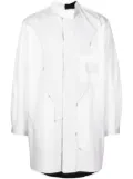 Yohji Yamamoto panelled reversible shirt - White