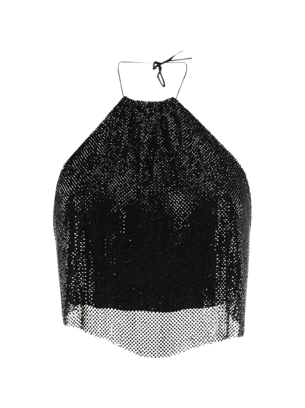 MANURÍ Paper Rock draped chainmail halterneck top