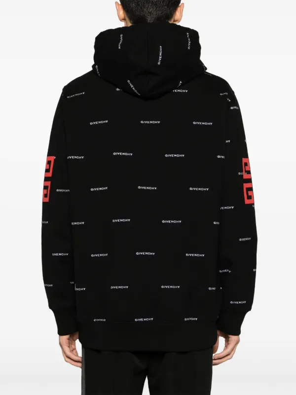 パーカー・フーディ Givenchy 4G Black Cotton Hoodie 4G slim fit hoodie in fleece in - black | Givenchy GB