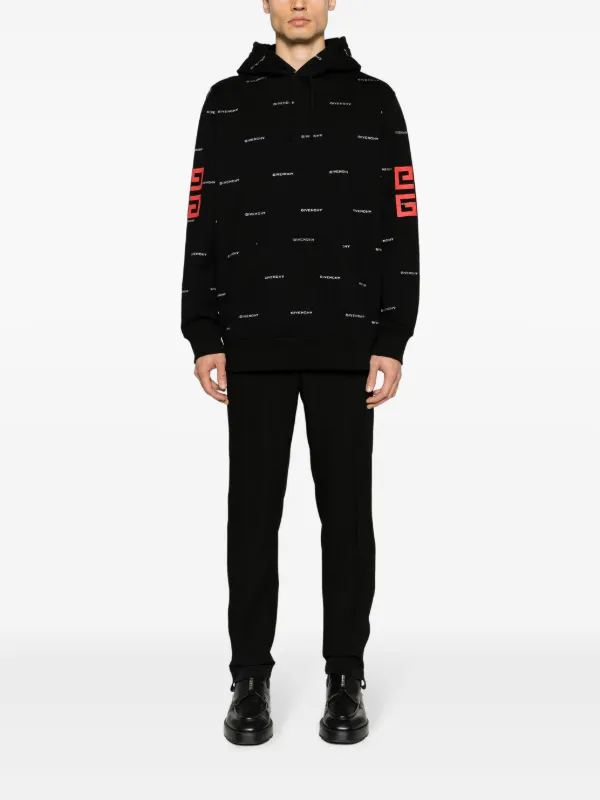 Givenchy 4G-print Cotton Hoodie | Black | FARFETCH NO