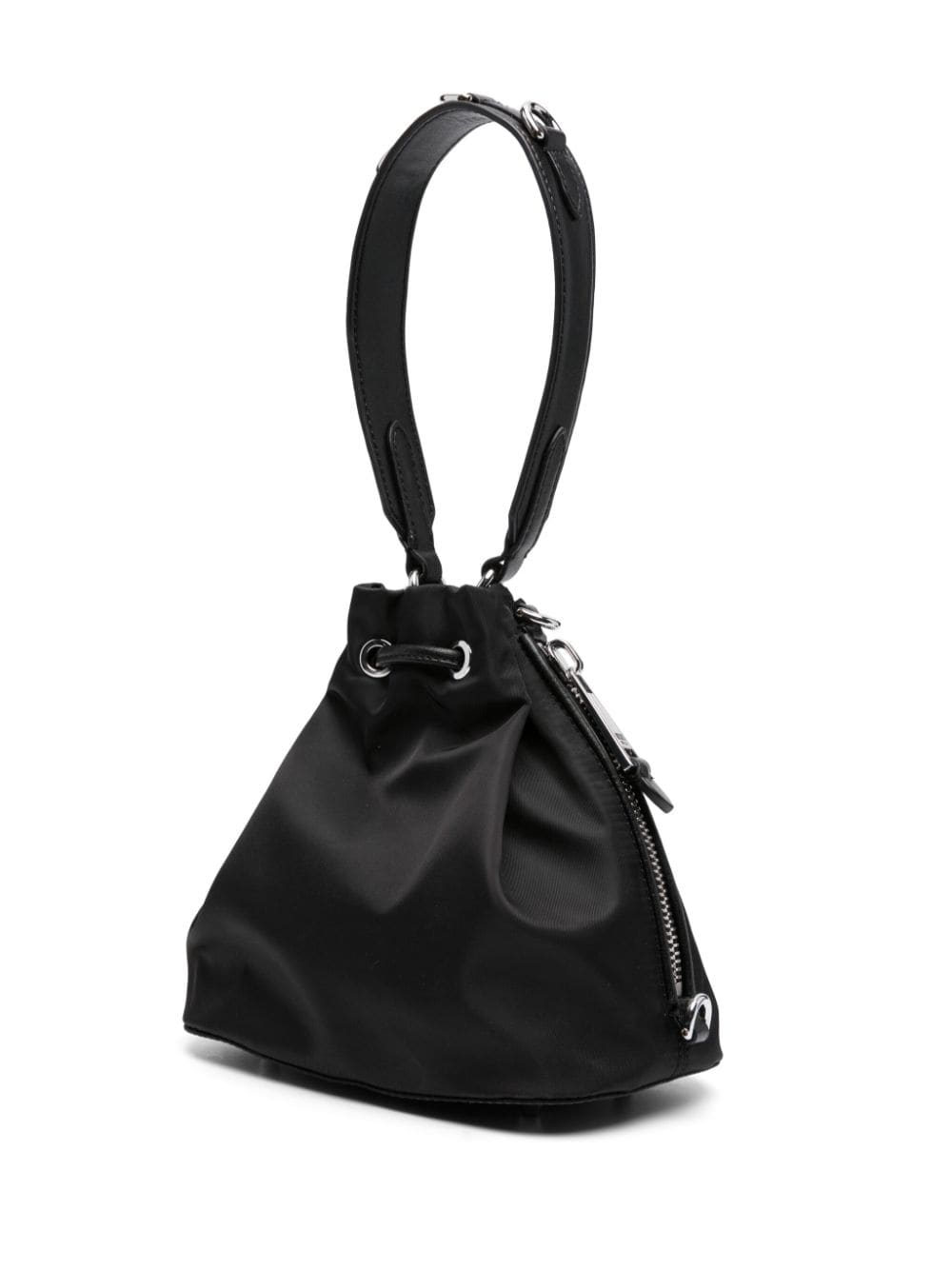 Prada Off White Leather Drawstring Tassel Bucket Bag Prada