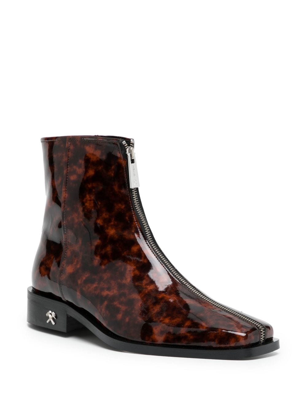 Shop Gmbh Adem Tortoiseshell Ankle Boots In Brown
