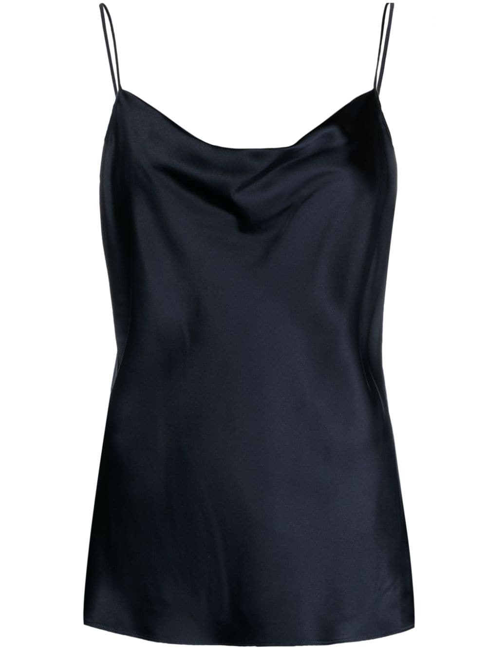 Shop Nili Lotan V-neck Sleeveless Silk Top In Blue