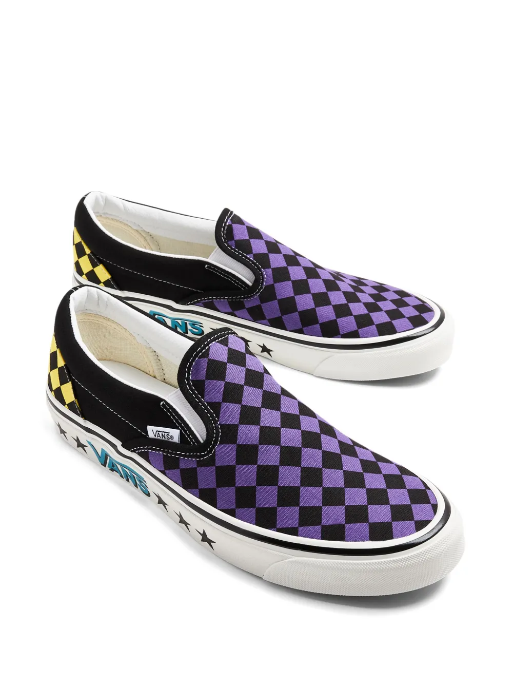 womens purple checkered vans