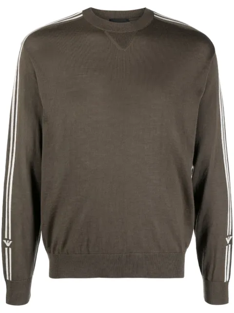 Emporio Armani intarsia-knit virgin wool jumper Men