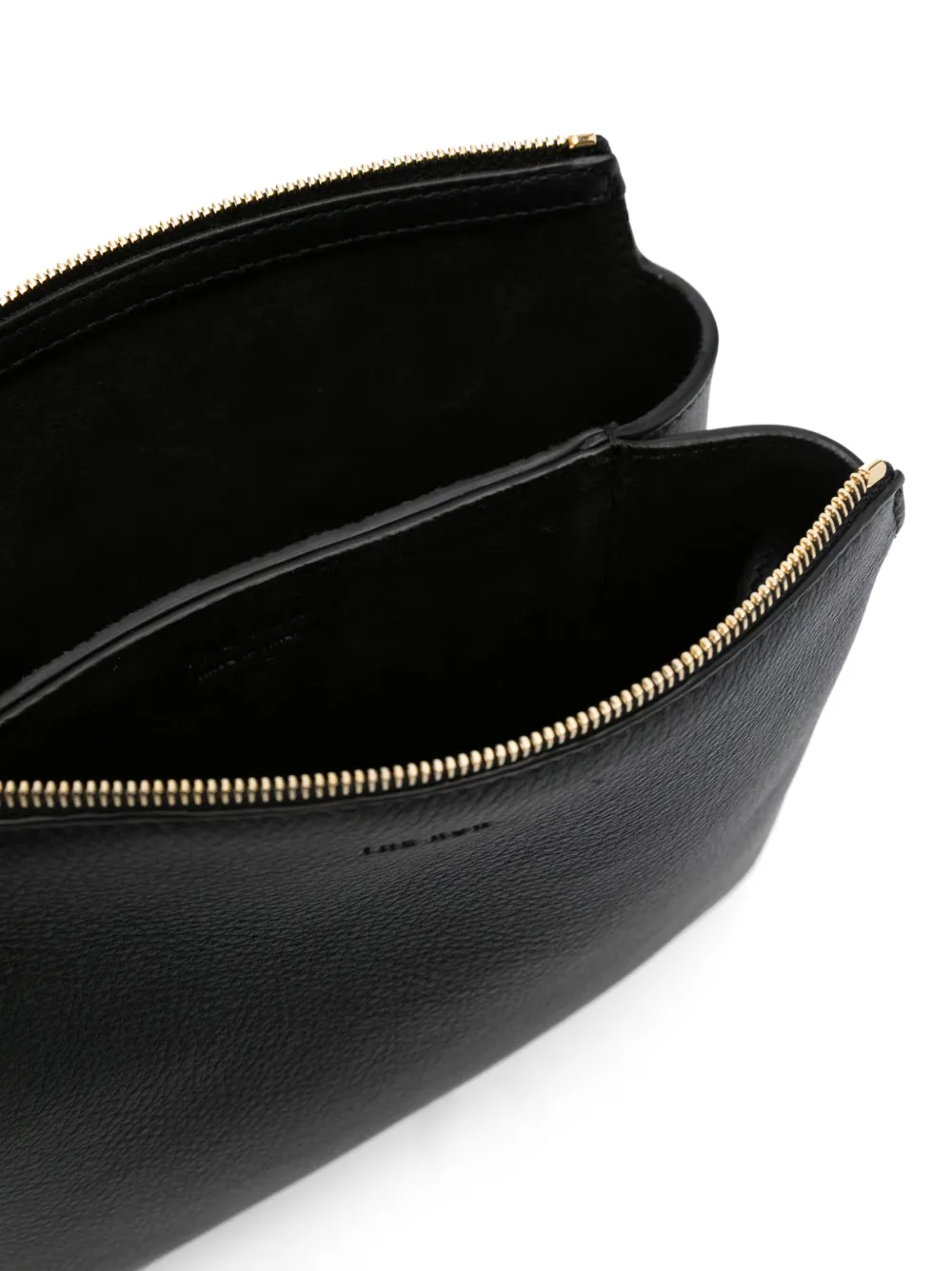 The Row Nu Mini Twin Mini Leather Shoulder Bag In Black