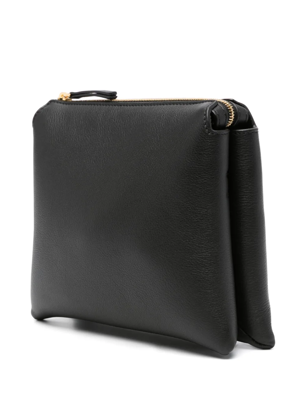 The Row Nu Mini Twin Mini Leather Shoulder Bag In Black