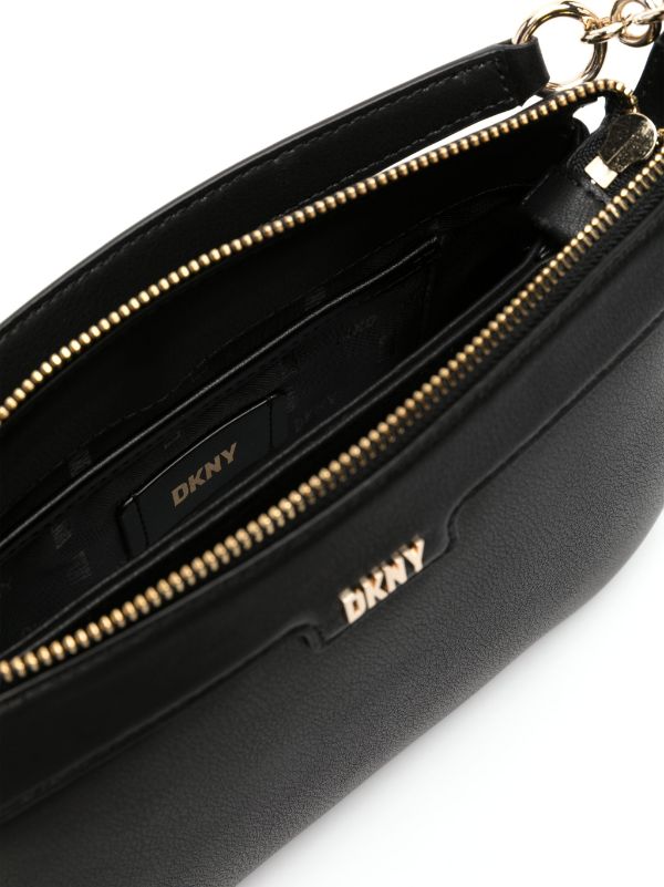 DKNY logo-lettering Leather Backpack - Farfetch