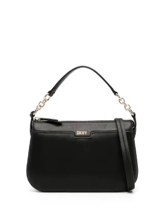 DKNY レザーショルダーバッグ | ブラック | FARFETCH JP