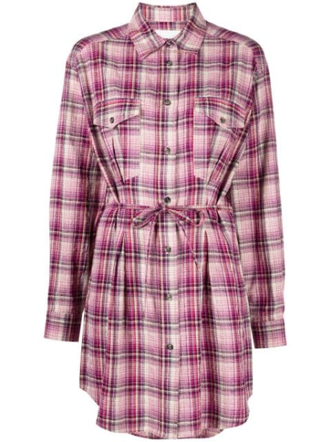 Liliane check-print shirtdress