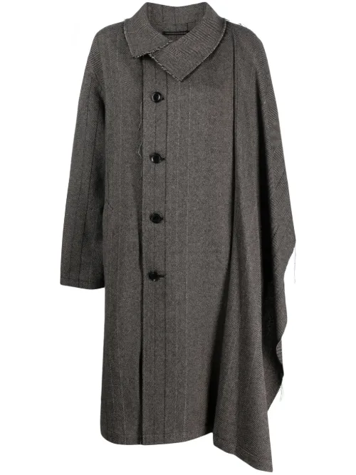 Manteau asymétrique à motif de chevrons - Y's - Modalova