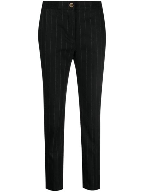 Versace Jeans Couture pinstripe-pattern slim-cut trousers