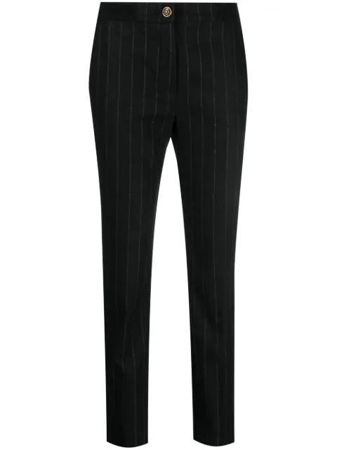 Versace Jeans Couture pinstripe-pattern slim-cut trousers