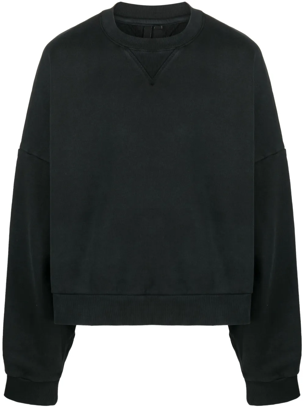 Entire Studios Box Crew Washed Cotton Sweatshirt In Tar | ModeSens