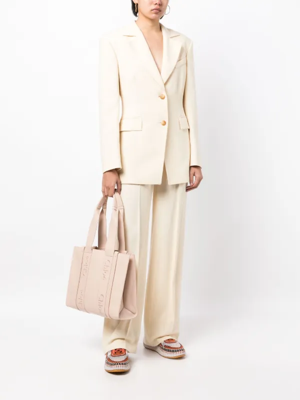 Chloé Medium Woody Leather Tote Bag | Pink | FARFETCH