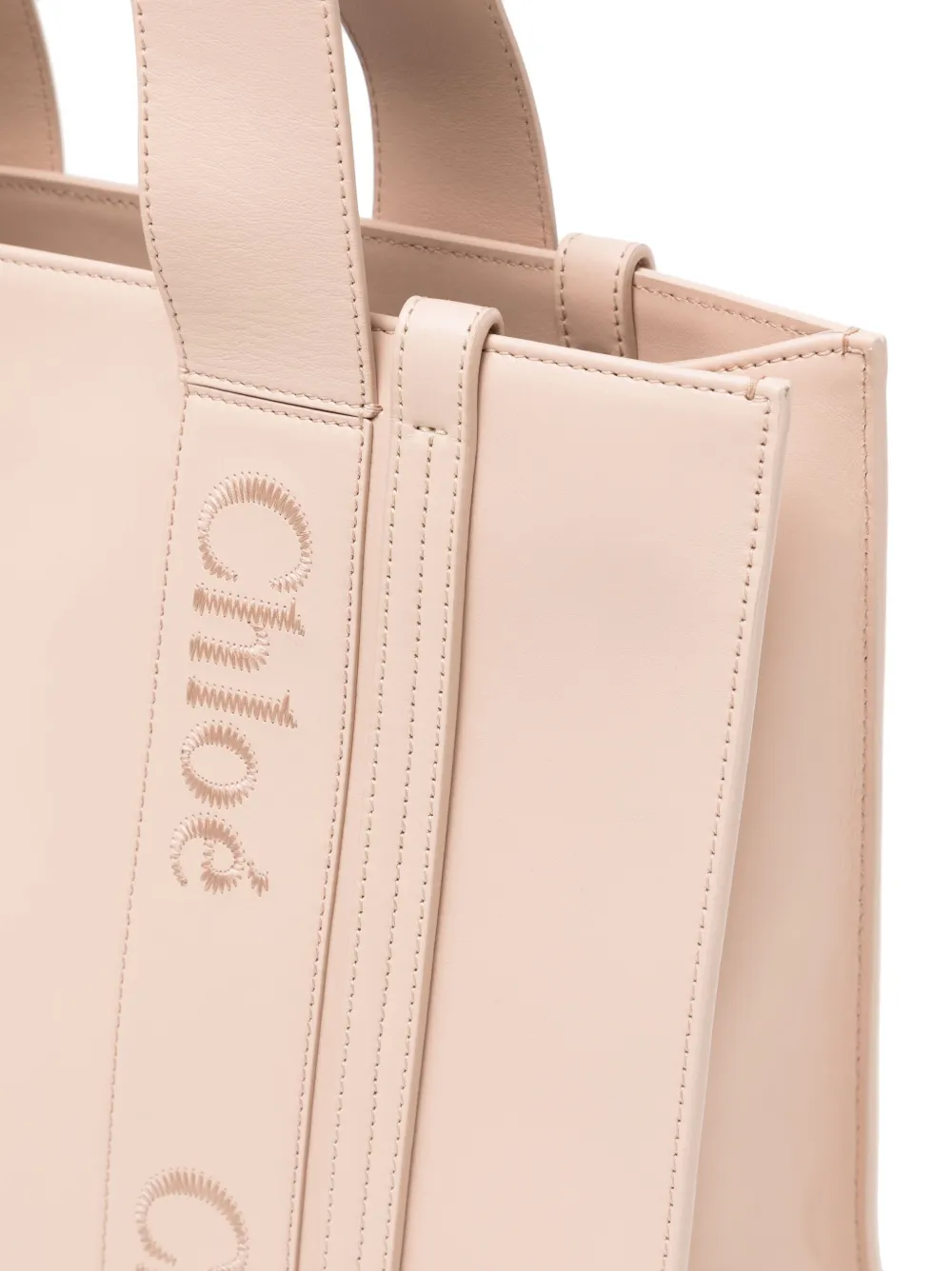 Chloé Woody leren shopper Roze