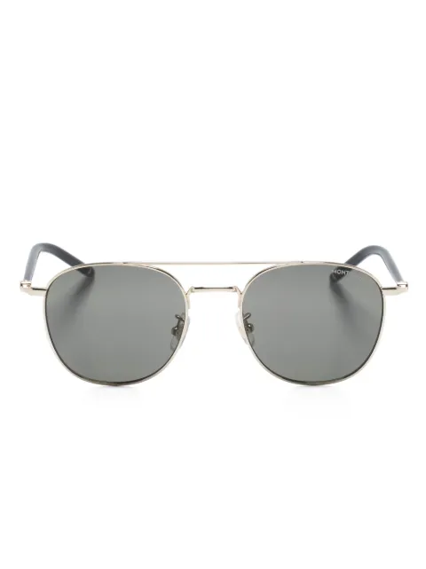 Montblanc raised-bridge square-frame sunglasses