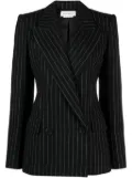 Alexander McQueen striped double-breasted blazer - Black