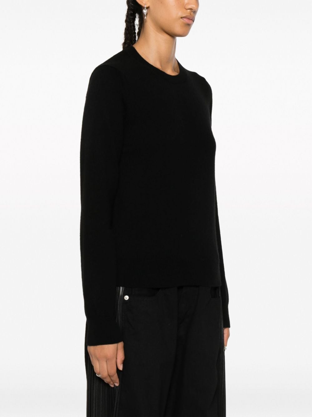 Shop Comme Des Garçons Comme Des Garçons Crew-neck Cashmere Jumper In Black
