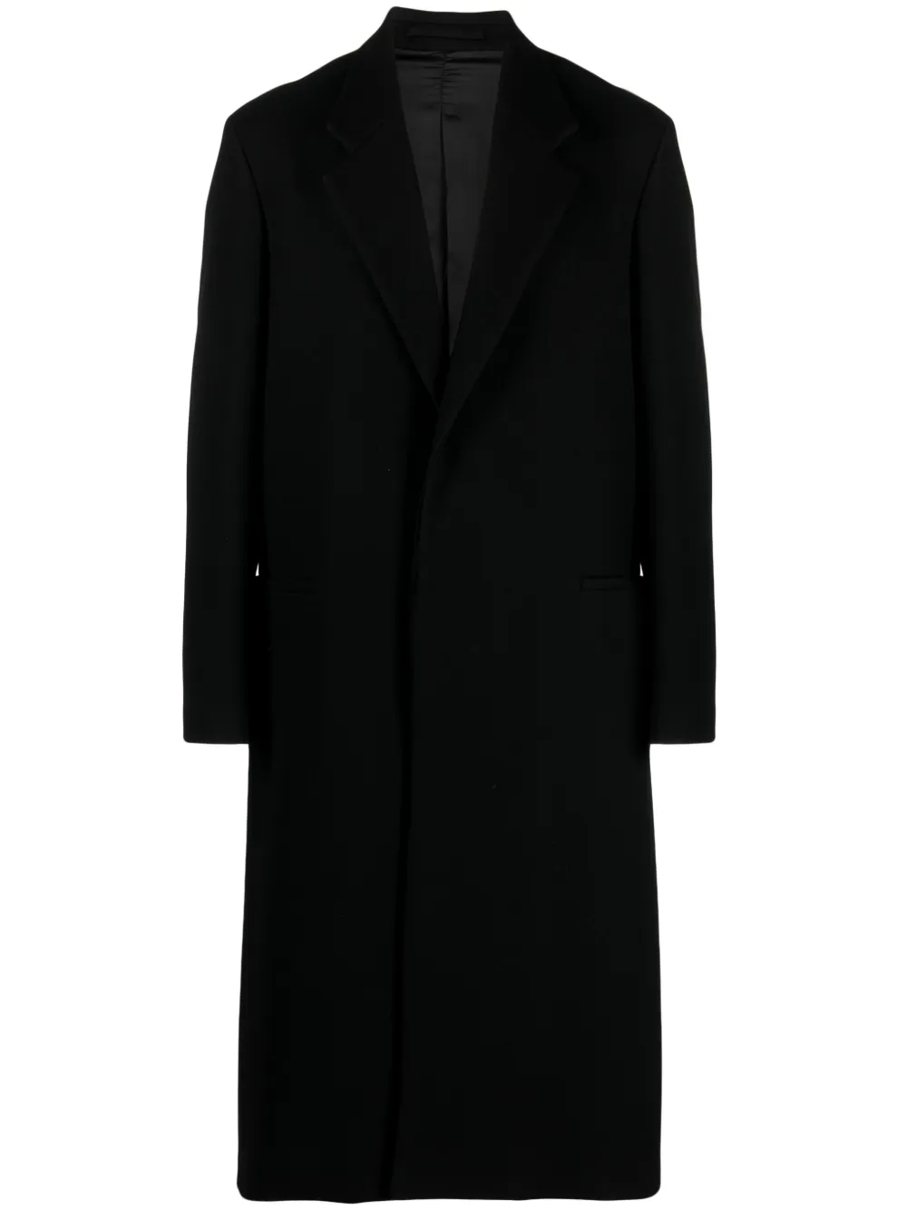 Lardini Wool Single-breasted Coat In Black