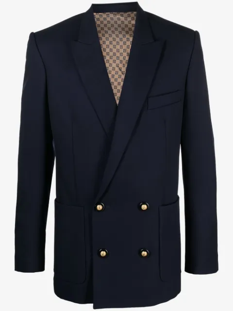 Balmain double-breasted virgin-wool blazer