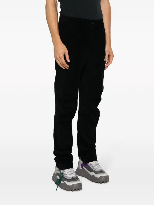 C.P. Company Lens-detail Corduroy Cargo Trousers | Black