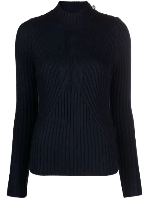 LIU JO mock-neck ribbed jumper