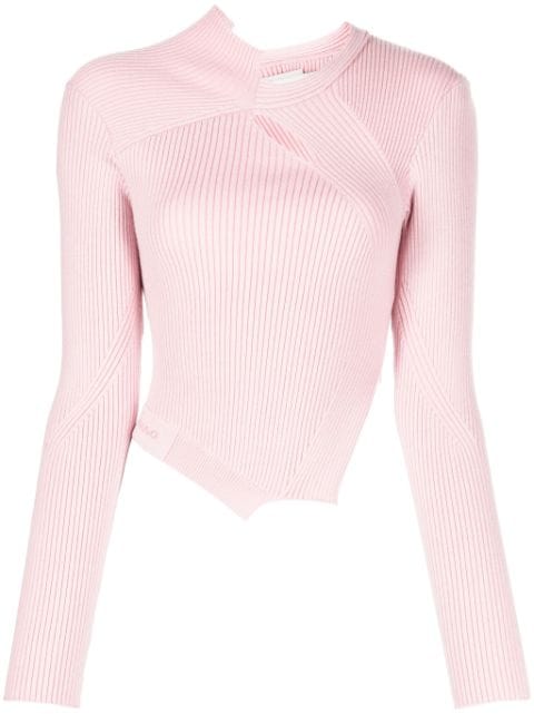 Feng Chen Wang cut-out detailing ribbed-knit jumper 