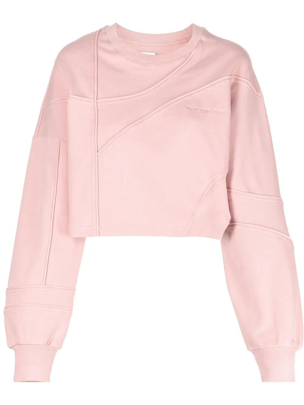 Feng Chen Wang logo-embroidered cotton sweatshirt Roze