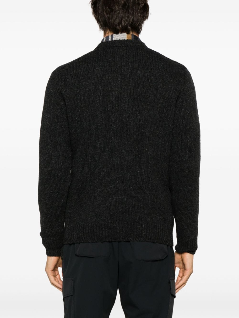 Shop Noah Ny Cable-knit Round-neck Sweatshirt In Grey
